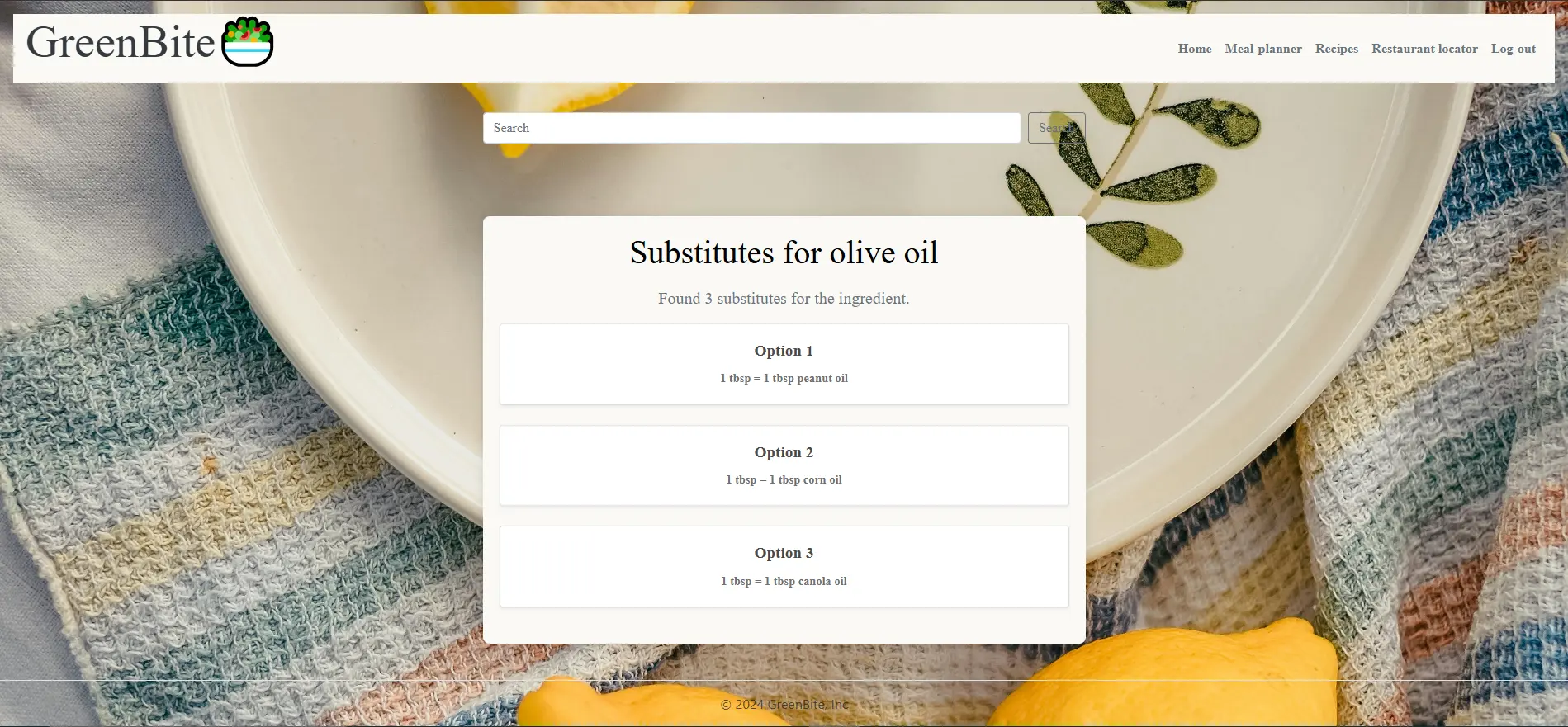 GreenBite substitution tool